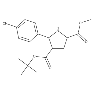 4-(Tert-butyl) 2-methyl (2R,4R,5S)-5-(4-chloro-phenyl)tetrahydro-1H-pyrrole-2,4-dicarboxylate Structure