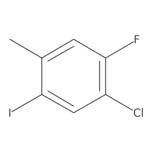 1-Chloro-2-fluoro-5-iodo-4-methylbenzene结构式