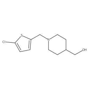 {1-[(5-Chlorothiophen-2-yl)methyl]piperidin-4-yl}methanol结构式