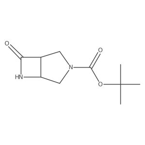 Tert-butyl 7-oxo-3,6-diazabicyclo[3.2.0]heptane-3-carboxylate结构式