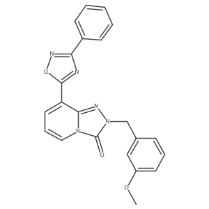 2-(3-methoxybenzyl)-8-(3-phenyl-1,2,4-oxadiazol-5-yl)-[1,2,4]triazolo[4,3-a]pyridin-3(2H)-one结构式