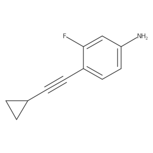4-(Cyclopropylethynyl)-3-fluoroaniline结构式