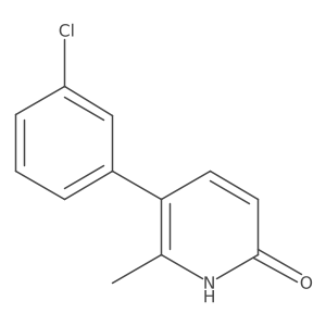 2(1H)-Pyridinone, 5-(3-chlorophenyl)-6-methyl-结构式