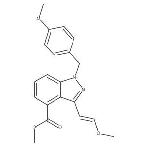 methyl 1-(4-methoxybenzyl)-3-(2-methoxyvinyl)-1H-indazole-4-carboxylate结构式