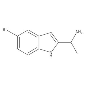 (1R)-1-(5-bromo-1H-indol-2-yl)ethan-1-amine结构式