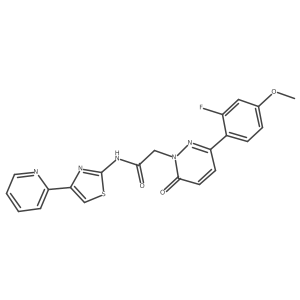 2-[3-(2-fluoro-4-methoxyphenyl)-6-oxopyridazin-1(6H)-yl]-N-[(2Z)-4-(pyridin-2-yl)-1,3-thiazol-2(3H)-ylidene]acetamide Structure