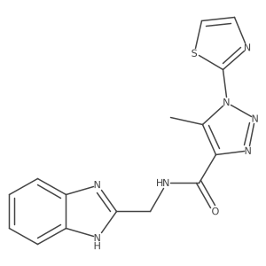 N-((1H-benzo[d]imidazol-2-yl)methyl)-5-methyl-1-(thiazol-2-yl)-1H-1,2,3-triazole-4-carboxamide Structure