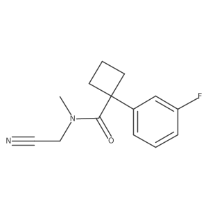 N-(cyanomethyl)-1-(3-fluorophenyl)-N-methylcyclobutane-1-carboxamide Structure