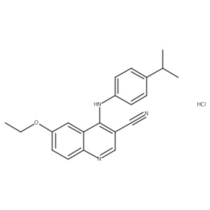 6-Ethoxy-4-((4-isopropylphenyl)amino)quinoline-3-carbonitrile hydrochloride Structure