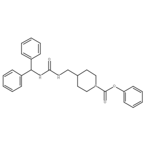 Phenyl 4-((3-benzhydrylureido)methyl)piperidine-1-carboxylate Structure