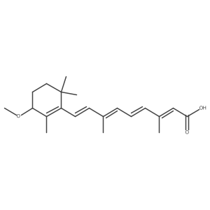 (2E,4E,6Z,8E)-9-(3-methoxy-2,6,6-trimethylcyclohexen-1-yl)-3,7-dimethylnona-2,4,6,8-tetraenoic acid结构式