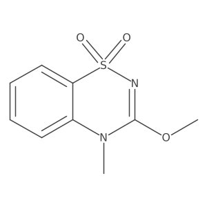 4H-1,2,4-Benzothiadiazine, 3-methoxy-4-methyl-, 1,1-dioxide Structure