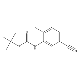 Tert-butyl 5-cyano-2-methylphenylcarbamate Structure