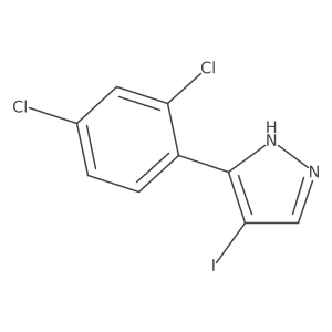 3-(2,4-Dichlorophenyl)-4-iodo-1H-pyrazole结构式