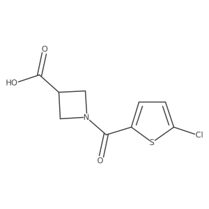 1-(5-Chlorothiophene-2-carbonyl)azetidine-3-carboxylic acid结构式
