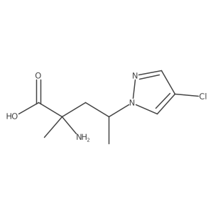 2-amino-4-(4-chloro-1H-pyrazol-1-yl)-2-methylpentanoic acid结构式