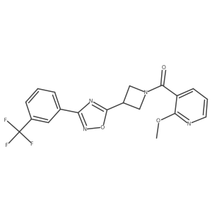 (2-Methoxypyridin-3-yl)(3-(3-(3-(trifluoromethyl)phenyl)-1,2,4-oxadiazol-5-yl)azetidin-1-yl)methanone Structure