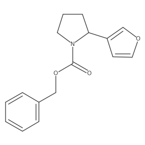 Benzyl 2-(furan-3-yl)pyrrolidine-1-carboxylate结构式