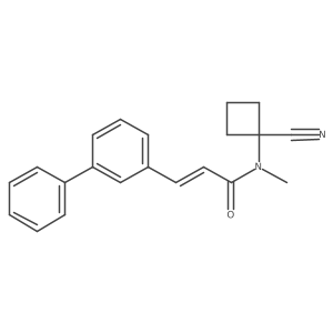 3-{[1,1'-biphenyl]-3-yl}-N-(1-cyanocyclobutyl)-N-methylprop-2-enamide结构式