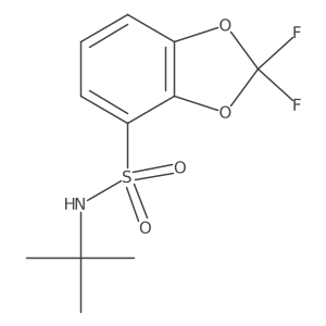 N-t-Butyl-(2,2-difluoro-1,3-benzodioxol-4-yl)sulfonamide结构式