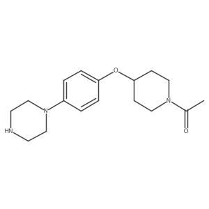 1-[4-(4-Piperazin-1-yl-phenoxy)-piperidin-1-yl]-ethanone结构式