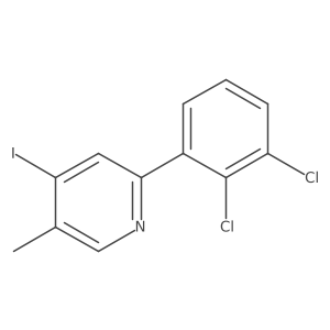 2-(2,3-Dichlorophenyl)-4-iodo-5-methylpyridine Structure