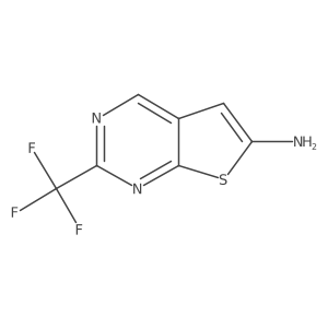 Thieno[2,3-d]pyrimidin-6-amine, 2-(trifluoromethyl)- Structure