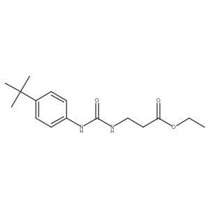 Ethyl 3-(3-(4-(tert-butyl)phenyl)ureido)propanoate结构式