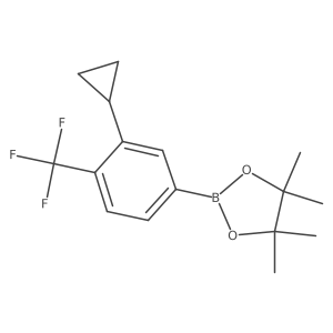 4-Trifluoromethyl-3-cyclopropylphenylboronic acid pinacol ester Structure