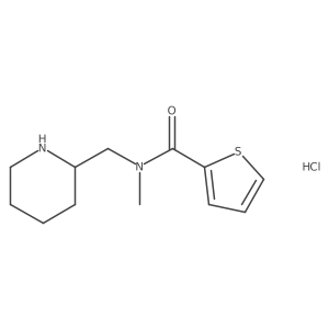 N-methyl-N-(piperidin-2-ylmethyl)thiophene-2-carboxamide hydrochloride Structure