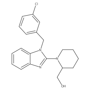 (1-(1-(3-chlorobenzyl)-1H-benzo[d]imidazol-2-yl)piperidin-2-yl)methanol Structure