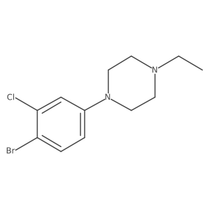 1-(4-Bromo-3-chlorophenyl)-4-ethylpiperazine结构式