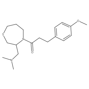 1-(3-((Dimethylamino)methyl)-1,4-thiazepan-4-yl)-3-(4-methoxyphenyl)propan-1-one结构式