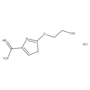 2-(2-Hydroxyethoxy)-4-thiazolecarboximidamide hydrochloride Structure