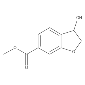 2,3-Dihydro-3-hydroxy-6-benzofurancarboxylic acid methyl ester结构式