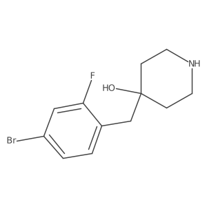 4-(4-Bromo-2-fluorobenzyl)piperidin-4-ol Structure
