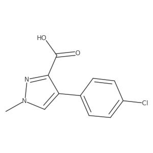 4-(4-Chlorophenyl)-1-methyl-1H-pyrazole-3-carboxylic acid结构式