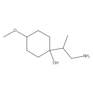 1-(1-Aminopropan-2-yl)-4-methoxycyclohexan-1-ol结构式
