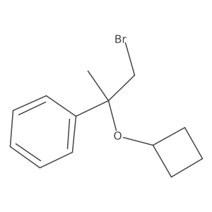 (1-Bromo-2-cyclobutoxypropan-2-yl)benzene Structure