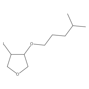 3-Iodo-4-[(4-methylpentyl)oxy]oxolane结构式