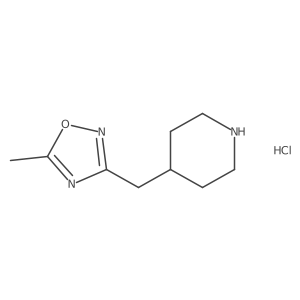 4-[(5-Methyl-1,2,4-oxadiazol-3-YL)methyl]piperidine hydrochloride结构式