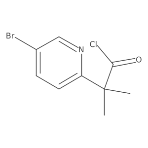 2-(5-Bromopyridin-2-yl)-2-methylpropanoyl chloride结构式