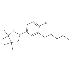 2-(4-Chloro-3-((methoxymethoxy)methyl)phenyl)-4,4,5,5-tetramethyl-1,3,2-dioxaborolane结构式