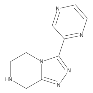 3-(Pyrazin-2-yl)-5,6,7,8-tetrahydro-[1,2,4]triazolo[4,3-a]pyrazine结构式