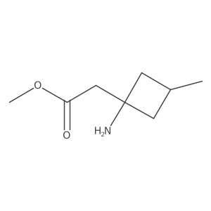 Methyl 2-(1-amino-3-methylcyclobutyl)acetate Structure