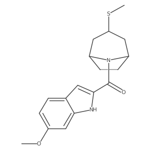 (6-methoxy-1H-indol-2-yl)((1R,5S)-3-(methylthio)-8-azabicyclo[3.2.1]octan-8-yl)methanone Structure