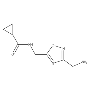 N-{[3-(aminomethyl)-1,2,4-oxadiazol-5-yl]methyl}cyclopropanecarboxamide结构式