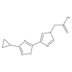 2-(4-(3-Cyclopropyl-1,2,4-oxadiazol-5-yl)-1H-imidazol-1-yl)acetic acid结构式