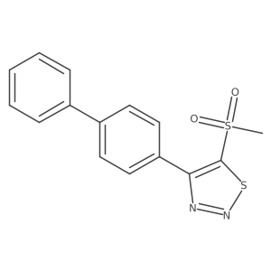 4-([1,1'-Biphenyl]-4-yl)-5-(methylsulfonyl)-1,2,3-thiadiazole结构式
