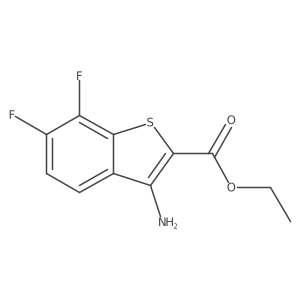 Ethyl 3-amino-6,7-difluorobenzo[b]thiophene-2-carboxylate结构式